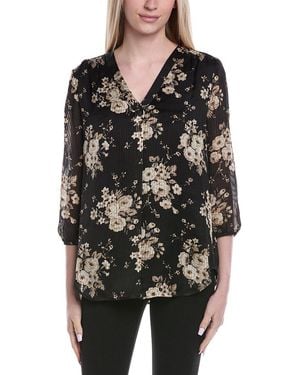 Jones New York 3/4 Sleeve V-Neck Tunic - Black