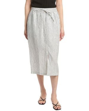 Nation Ltd Maisie Linen Midi Skirt - Gray