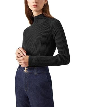 LK Bennett West Knitted Wool-Blend Top - Blue