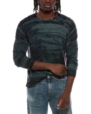 Autumn Cashmere Driftwood Print 100% Cashmere Crewneck Jumper - Grey