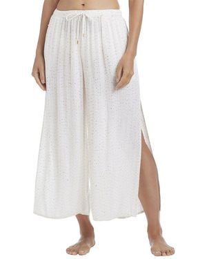 Bleu Rod Beattie Golden Hour Sequin Coverup Pant - White