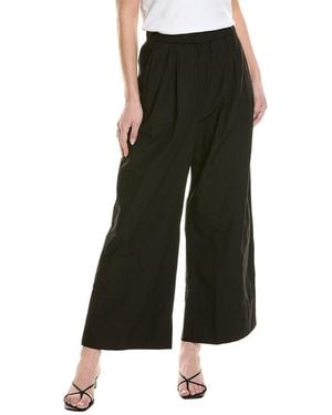 Stateside Structured Poplin Wide Leg Pant - Black