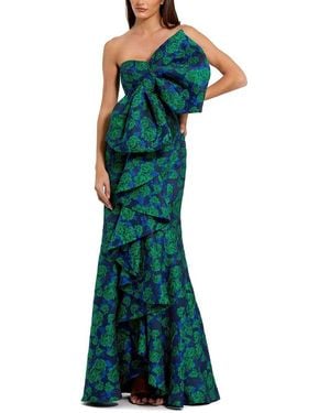 Mac Duggal Brocade Fitted Gown - Green