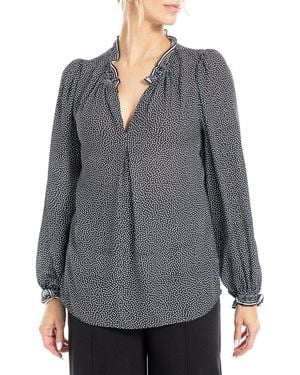 Max Studio Long Smock Blouse - Gray