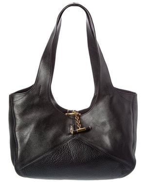 Chloé East West Medium Leather Tote - Black
