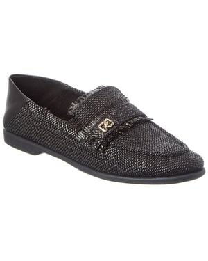 Aerosoles Bria Leather & Canvas Flat - Black