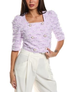 Gracia Square Neck Jacket - Purple