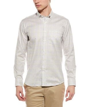Scott Barber Prep Twill Pane Shirt - White