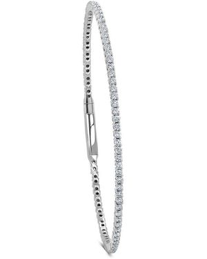Sabrina Designs 14k 1.67 Ct. Tw. Diamond Flexible Bangle Bracelet - White