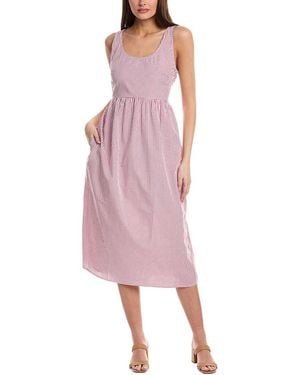 Sundry Tie-Back Midi Dress - Pink