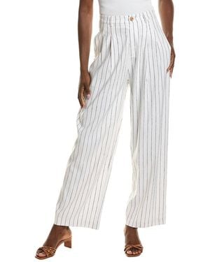 Emerson Fry Essential Pleated Linen-Blend Pant - White