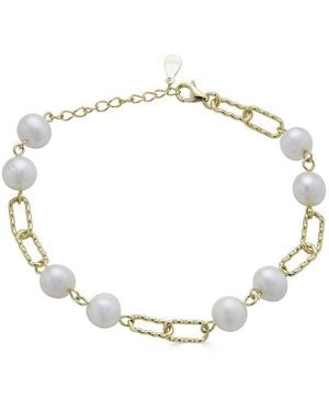 Belpearl Silver Pearl Bracelet - Metallic