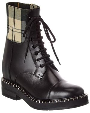Chloé Canvas & Leather Bootie - Black