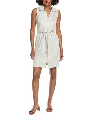 Nanette Lepore Front Zip Shirtdress - White