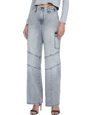 L'Agence Brooklyn High-Rise Utility Wide Leg Pant - Blue