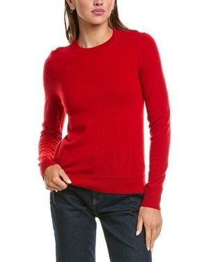 InCashmere Basic Crewneck 100% Cashmere Sweater - Red
