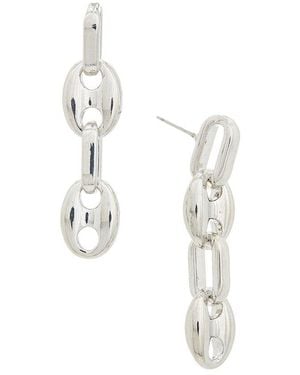 Juvell Dangling Puffed Mariner Earrings - White