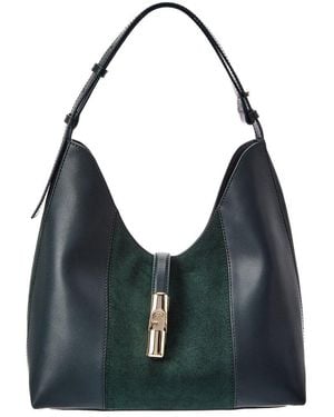 Furla Goccia Medium Leather Hobo Bag - Black
