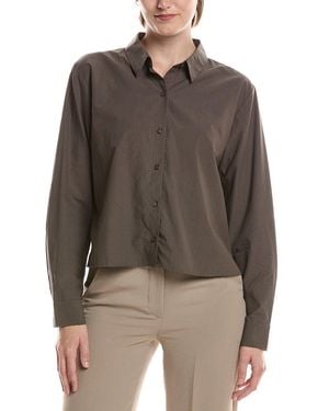 Eileen Fisher Classic Collar Shirt - Brown