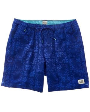 Scotch & Soda Floral Maze Swim Trunk - Blue