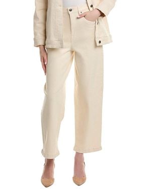 Kenneth Cole High-Rise Barrel Leg Jean - Natural