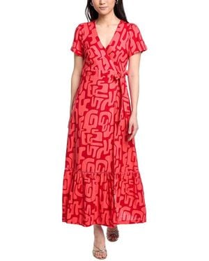 Lost + Wander Heat Wave Linen-Blend Maxi Dress - Red