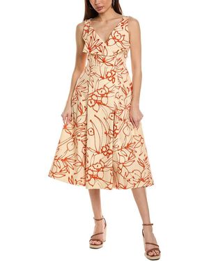 Alexis Vermeer Midi Dress - Orange