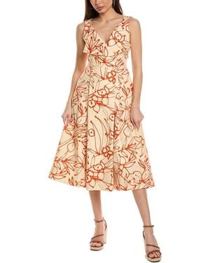 Alexis Vermeer Midi Dress - Orange