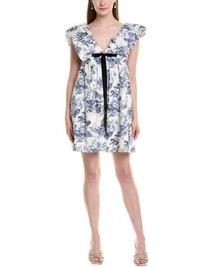 JLuxe Bubble Sleeve Mini Dress - Blue