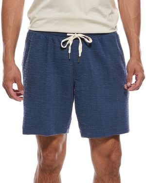 Scotch & Soda Slub Textured Short - Blue