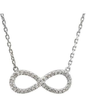 Diamond Select Cuts 0.12 Ct. Tw. Diamond Infinity Necklace - Metallic