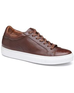 Johnston & Murphy Jake Lace-To-Toe Leather Trainer - Brown