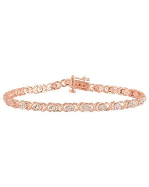 Lab Grown Diamonds Rose Plated 0.25 Ct. Tw. Lab-Grown Diamond Bracelet - Pink