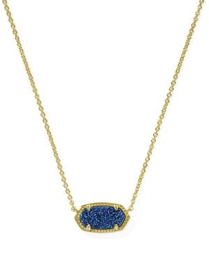 Kendra Scott Elisa 14K Drusy Pendant Necklace - Blue