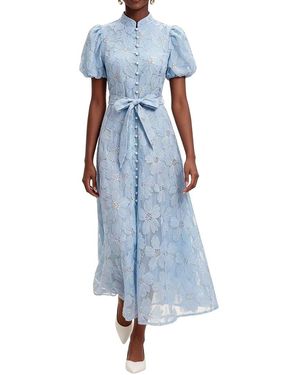 Linda Charm Midi Dress - Blue