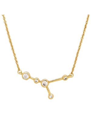 Sterling Forever When Stars Align Constellation Sign 14K Plated Cz Necklace - Metallic