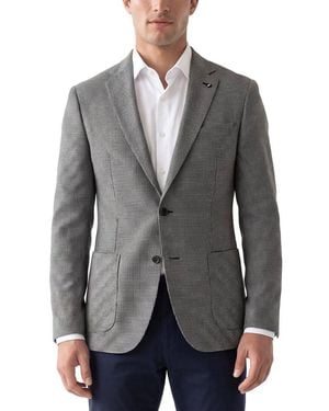 Corneliani Cc Collection Pied De Poule Wool Blazer - Gray