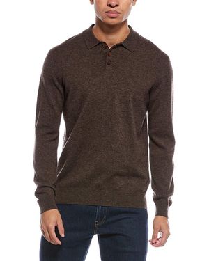 Brodie Cashmere Wool & Cashmere-Blend Trophy Neck Jumper - Brown