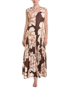 Taylor Faux Wrap Jersey Dress - Natural
