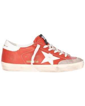 Golden Goose Super Star Leather Trainer - Red