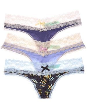 Honeydew Intimates Set Of 3 Ahna Thong - Blue