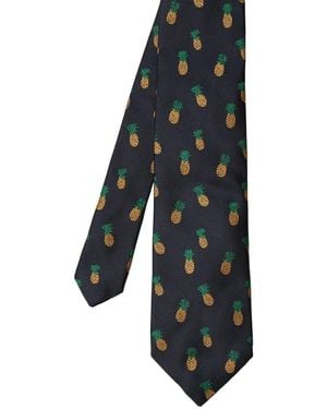 J.McLaughlin Jacquard Silk-Blend Tie - Blue