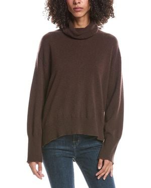 Brodie Cashmere Rachel Roll Neck 100% Cashmere Jumper - Brown
