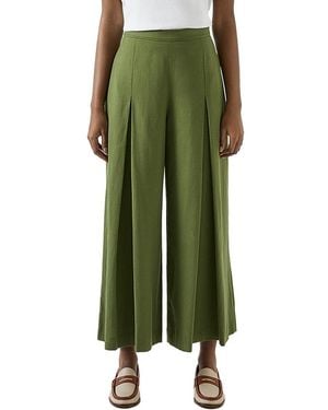 LK Bennett Frances Linen-Blend Trouser - Green