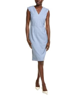BOSS Docia Wool Sheath Dress - Blue