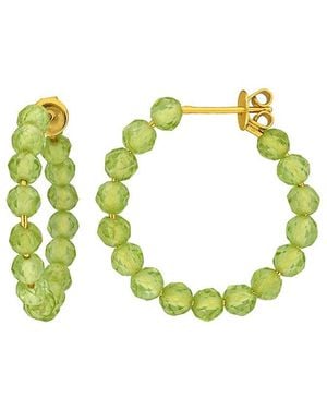 Rina Limor 4.96 Ct. Tw. Peridot Hoop Earrings - Green