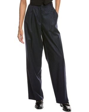 Officine Generale Officine Generale New Sophie Pinstripe Wool Pant - Black