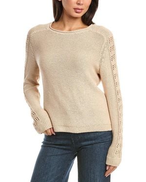 NIC+ZOE Crochet Crimpy Cord Jumper - Natural