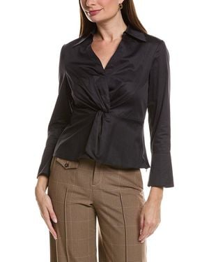 tyler boe Paige Twisted Blouse - Black