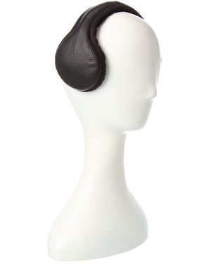 UGG Leather & Shearling Wrap Around Earmuffs - White